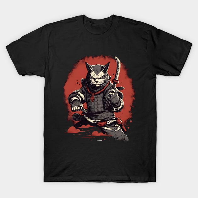 ninja cat T-Shirt by Space wolrd